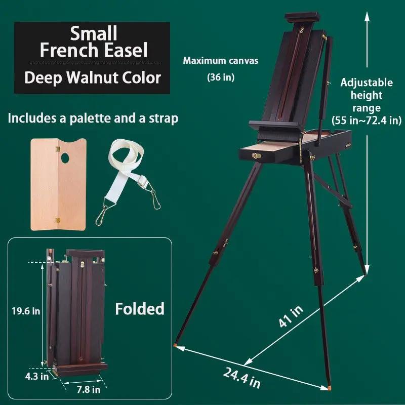 French Plein Air Easel - Adjustable & Portable Painting Easel with Palette - Oil Painting Haven