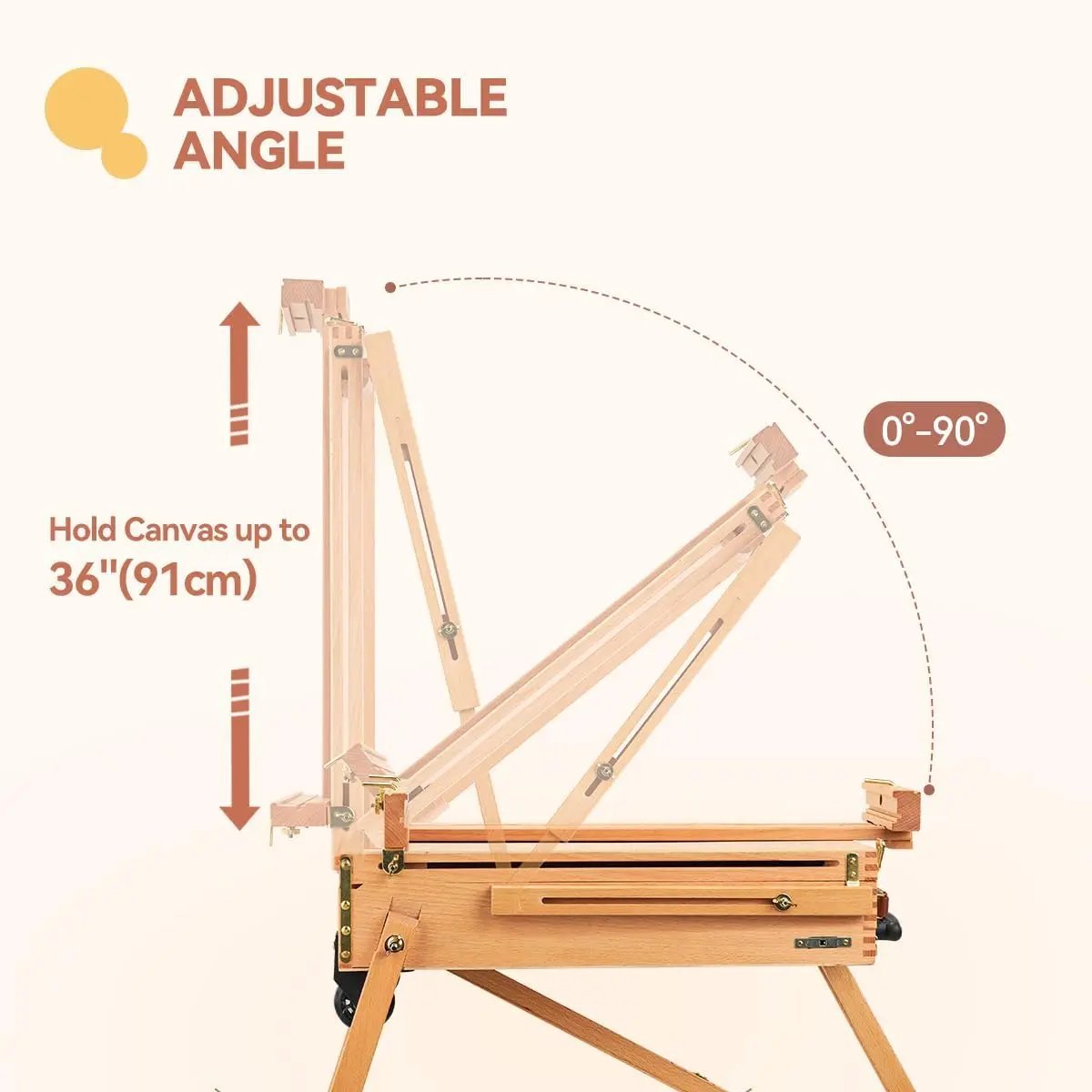 French Plein Air Easel - Adjustable & Portable Painting Easel with Palette - Oil Painting Haven