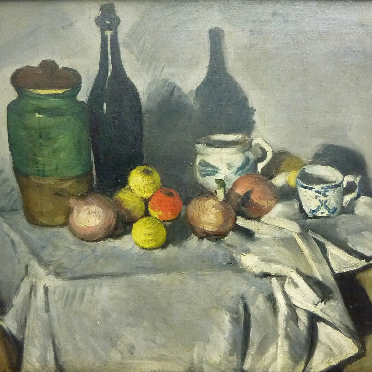 Fruit and Crockery Arrangement - Still Life Oil Painting - Oil Painting Haven