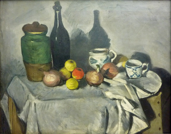 Fruit and Crockery Arrangement - Still Life Oil Painting - Oil Painting Haven