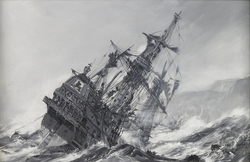 Galleon in distress - Oil Painting Haven Oil Painting Haven