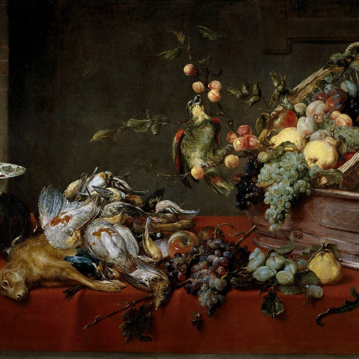 Game Birds and Fruit Banquet Table - Still Life Oil Painting - Oil Painting Haven
