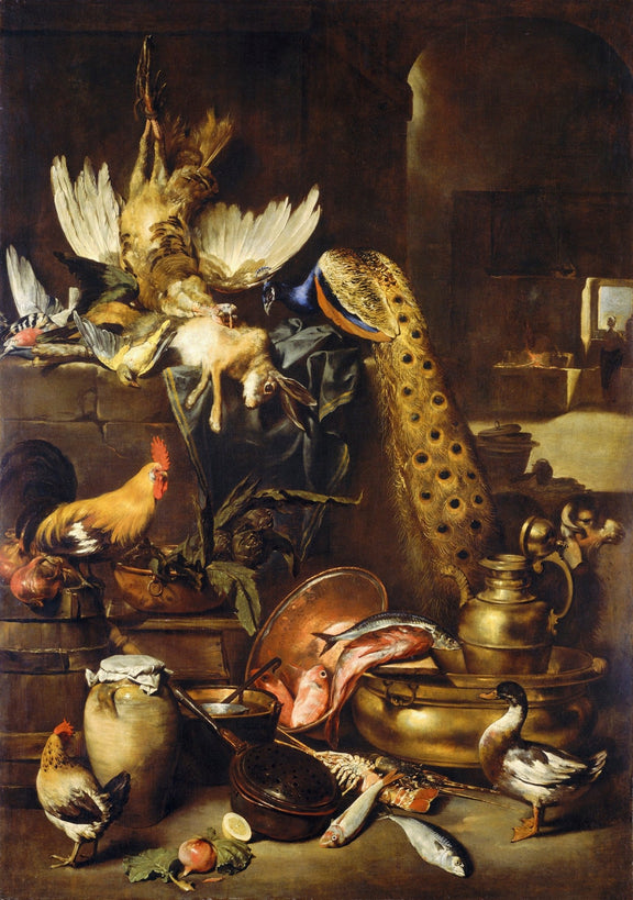 Game Birds and Peacock - Still Life Oil Painting - Oil Painting Haven