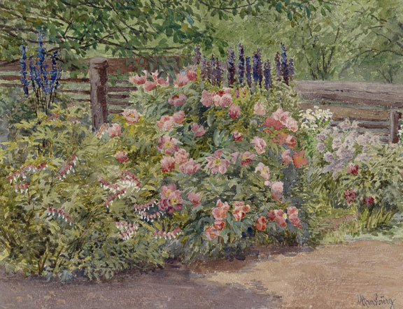 Garden Flowers in Bloom | Hand - Painted Floral Landscape Oil Painting - Oil Painting Haven