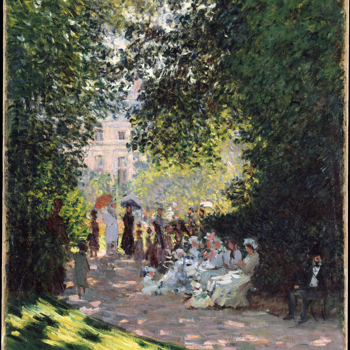 Garden Gathering in Parc Monceau - Landscape Oil Painting - Oil Painting Haven