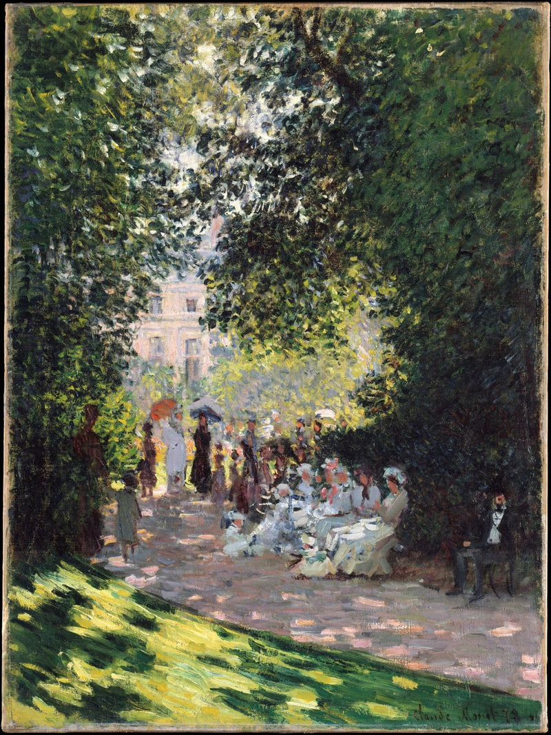 Garden Gathering in Parc Monceau - Landscape Oil Painting - Oil Painting Haven