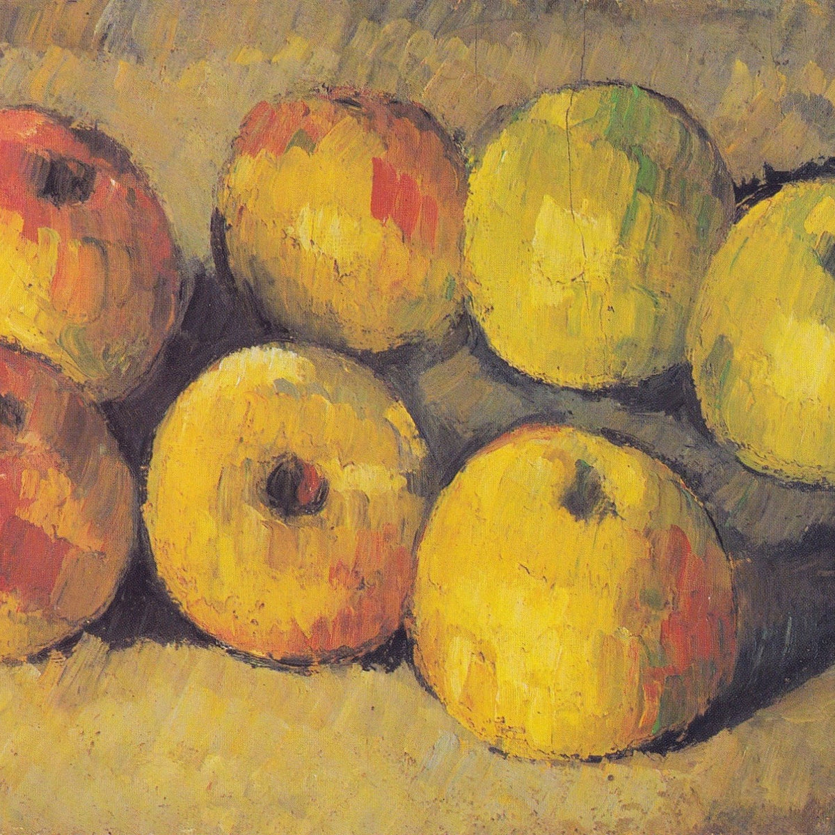 Golden Apples Arrangement on Table - Still Life Oil Painting - Oil Painting Haven