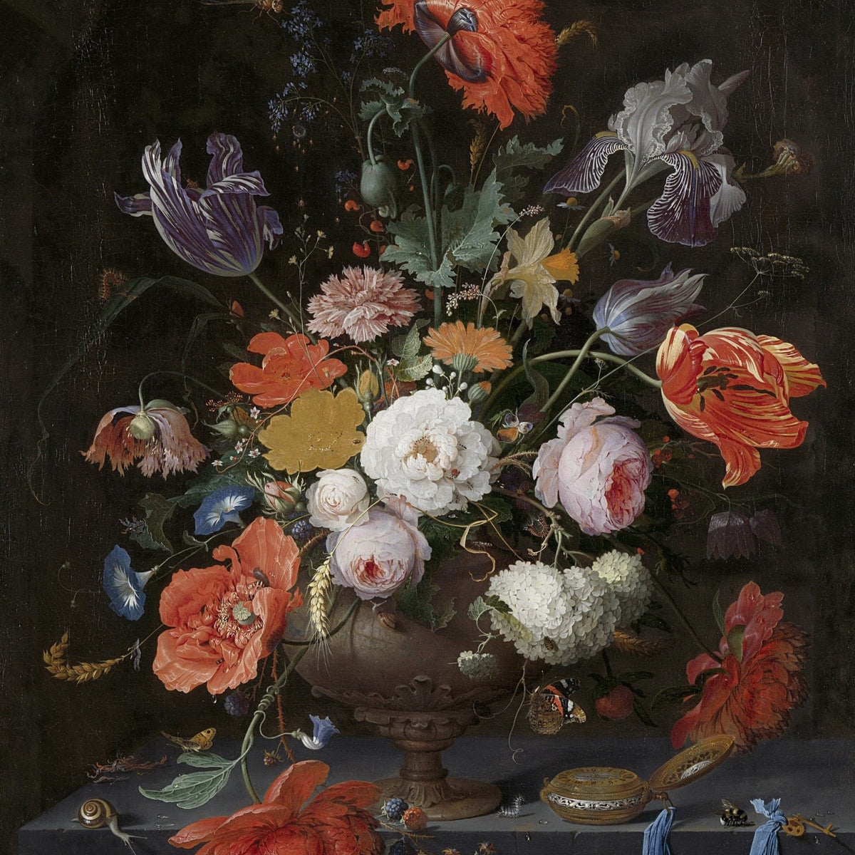 Grand Bouquet with Tulips and Roses – Floral Oil Painting - Oil Painting Haven