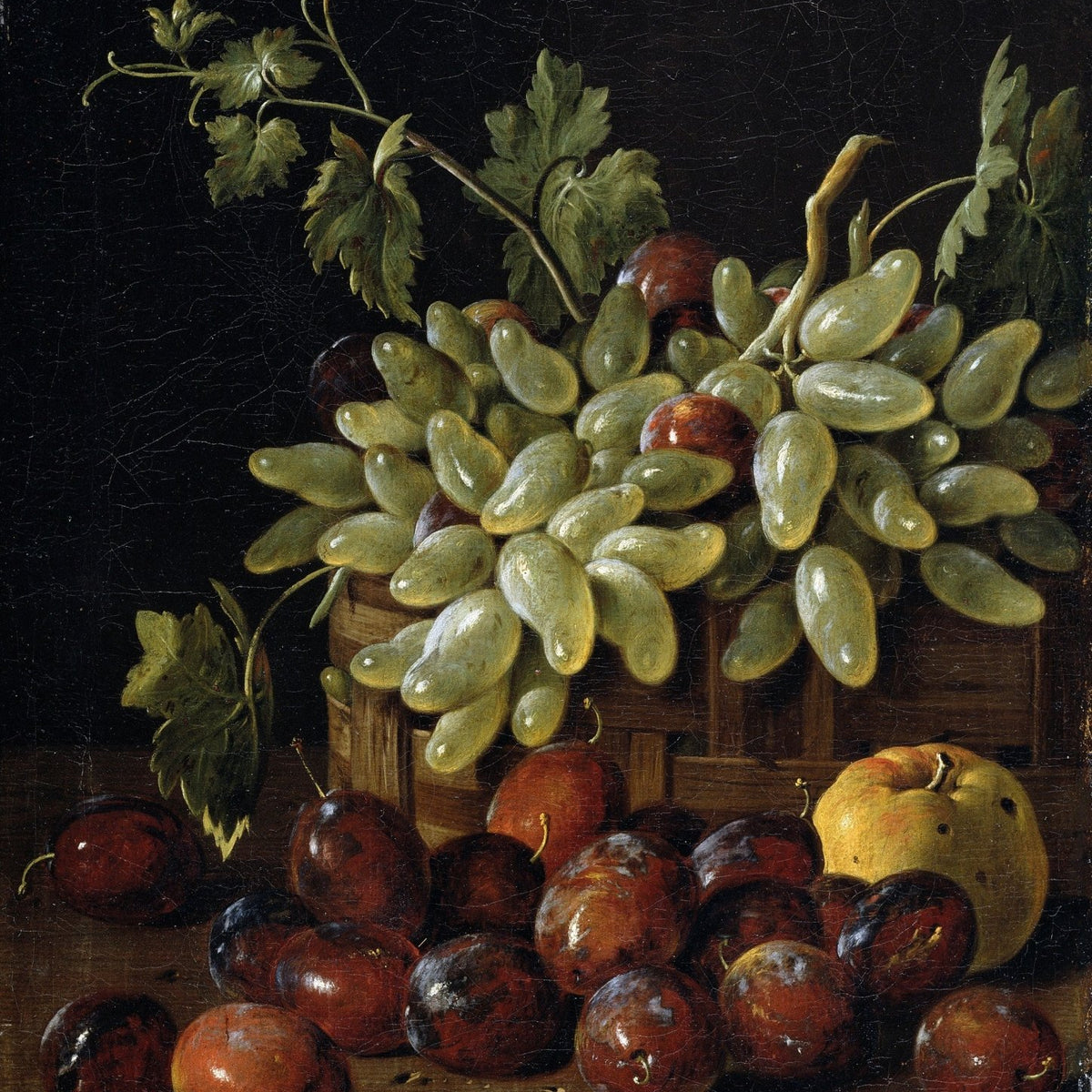 Grapes and Plums Harvest - Still Life Oil Painting - Oil Painting Haven