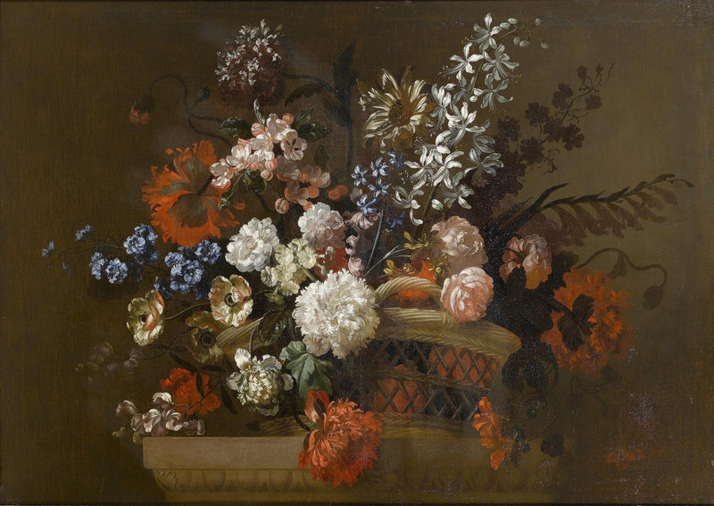 Hand - Painted Baroque Flower Basket Still Life – Floral Oil Painting - Oil Painting Haven