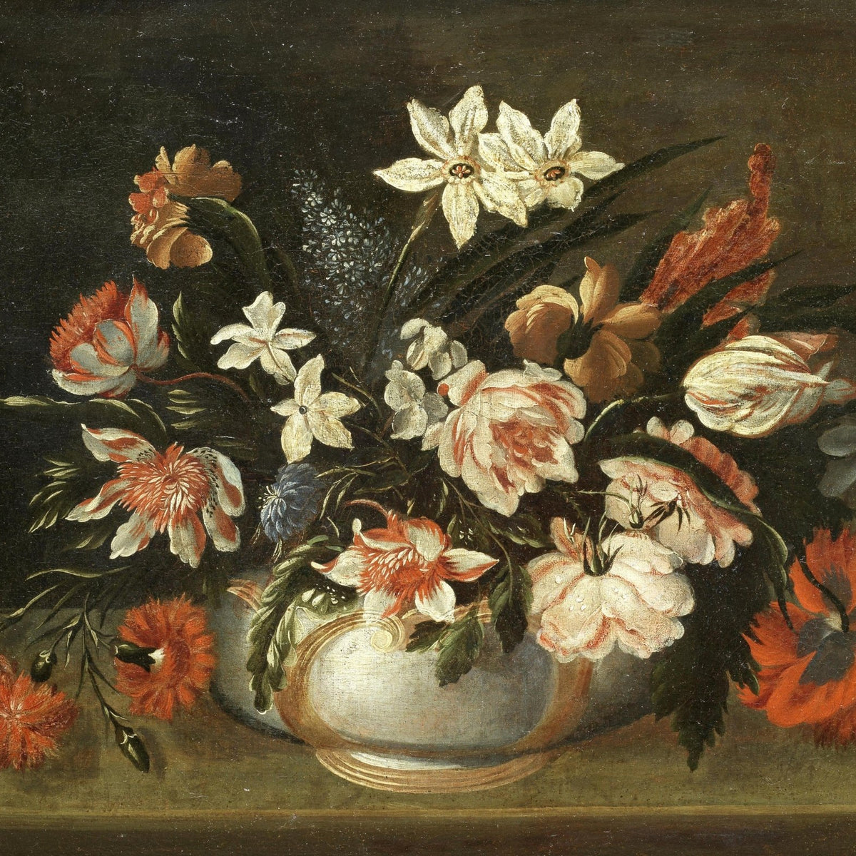 Hand - Painted Baroque Flowers in Classic Vase – Floral Oil Painting - Oil Painting Haven