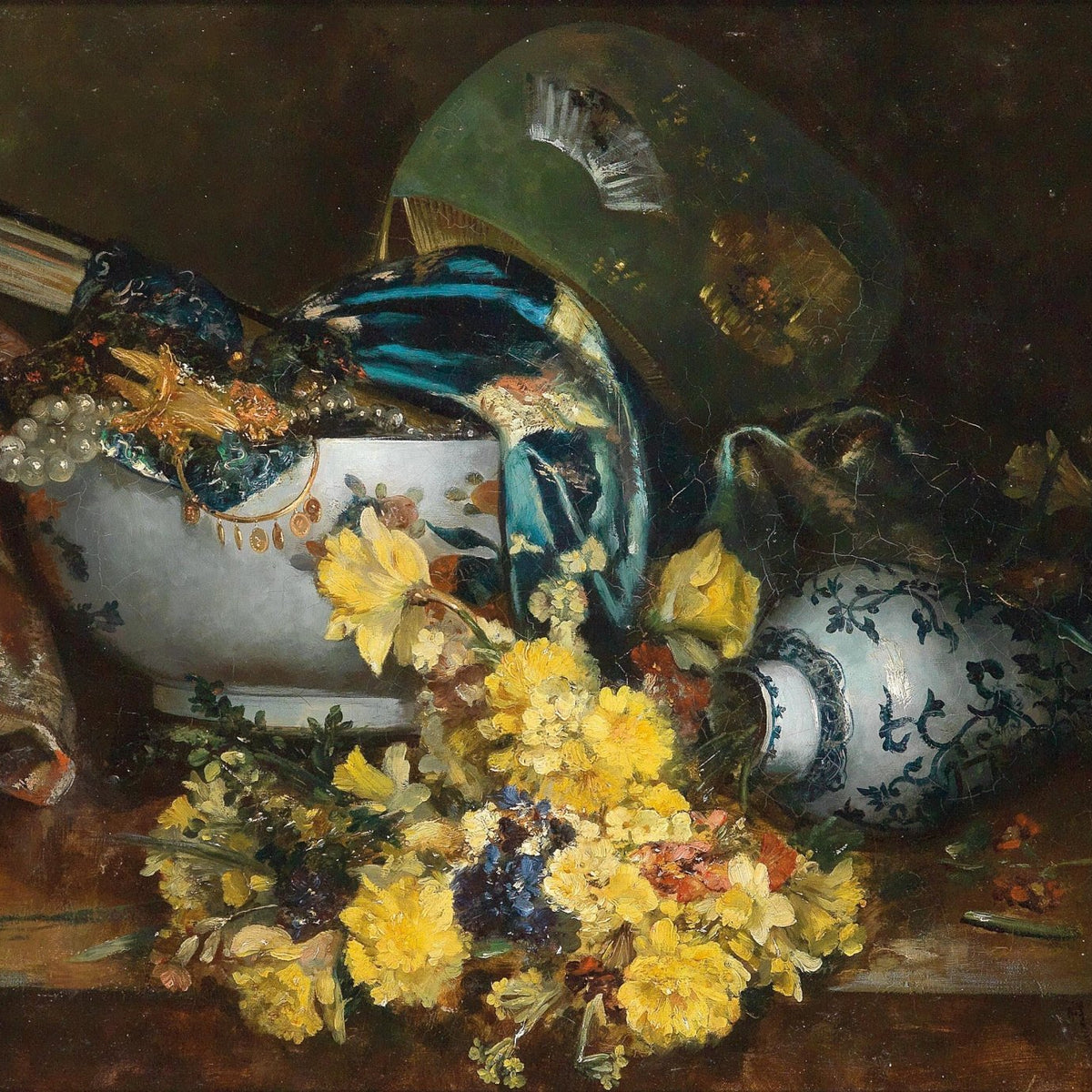 Hand - Painted Classical Floral Still Life Scene - Floral Oil Painting - Oil Painting Haven