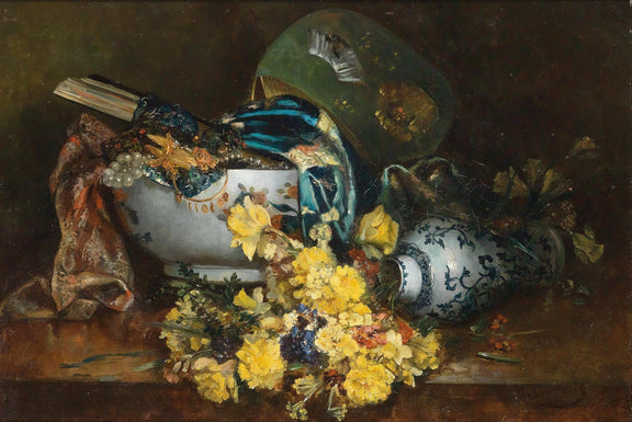 Hand - Painted Classical Floral Still Life Scene - Floral Oil Painting - Oil Painting Haven