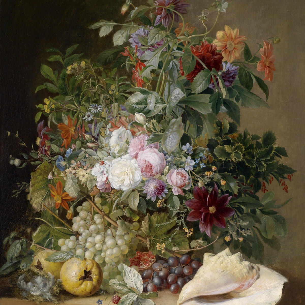 Hand - Painted Classical Flower and Fruit Still Life – Floral Oil Painting - Oil Painting Haven