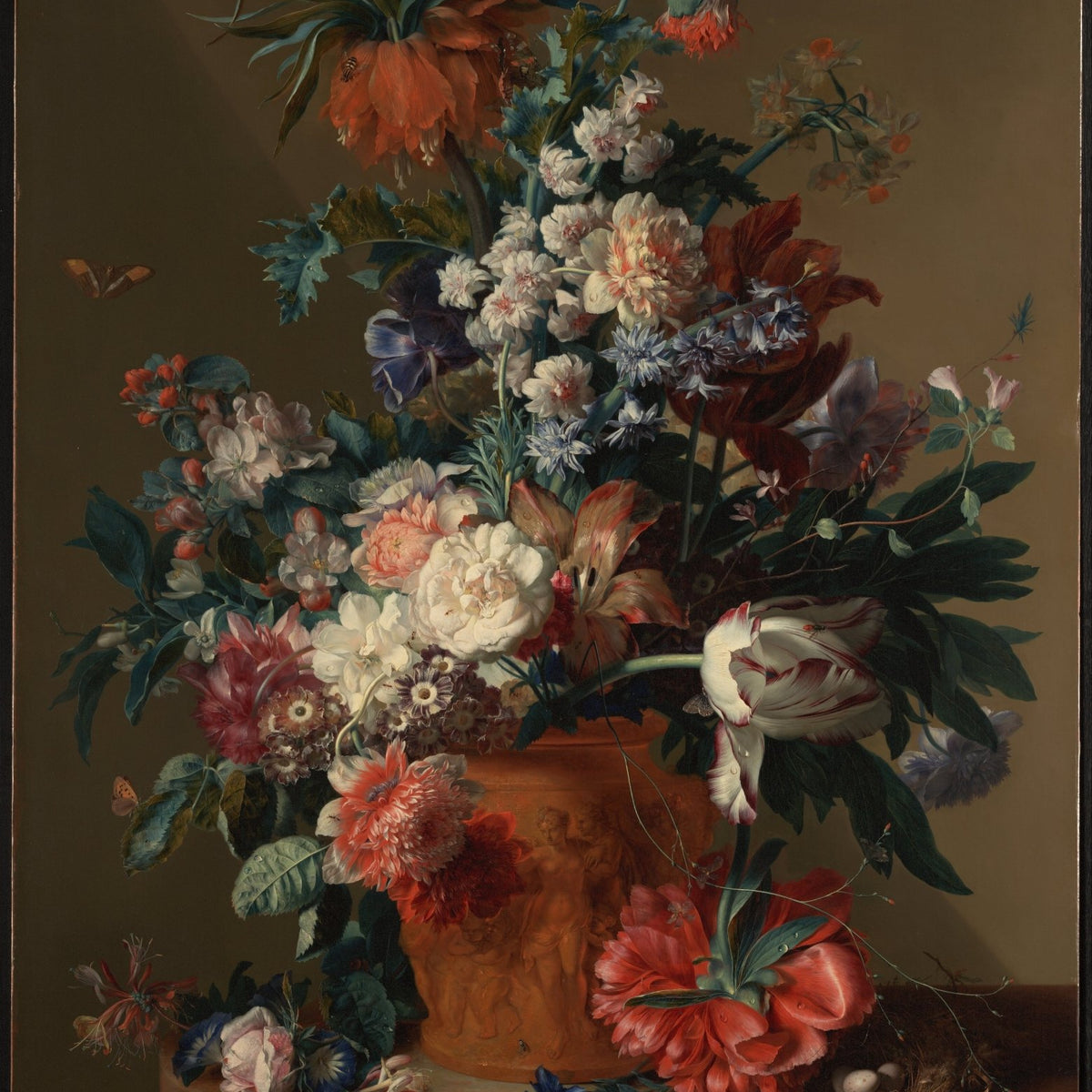 Hand - Painted Classical Flower Bouquet Vase – Floral Oil Painting - Oil Painting Haven