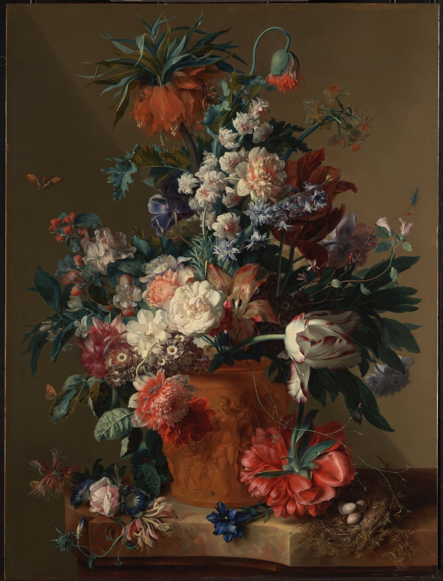 Hand - Painted Classical Flower Bouquet Vase – Floral Oil Painting - Oil Painting Haven