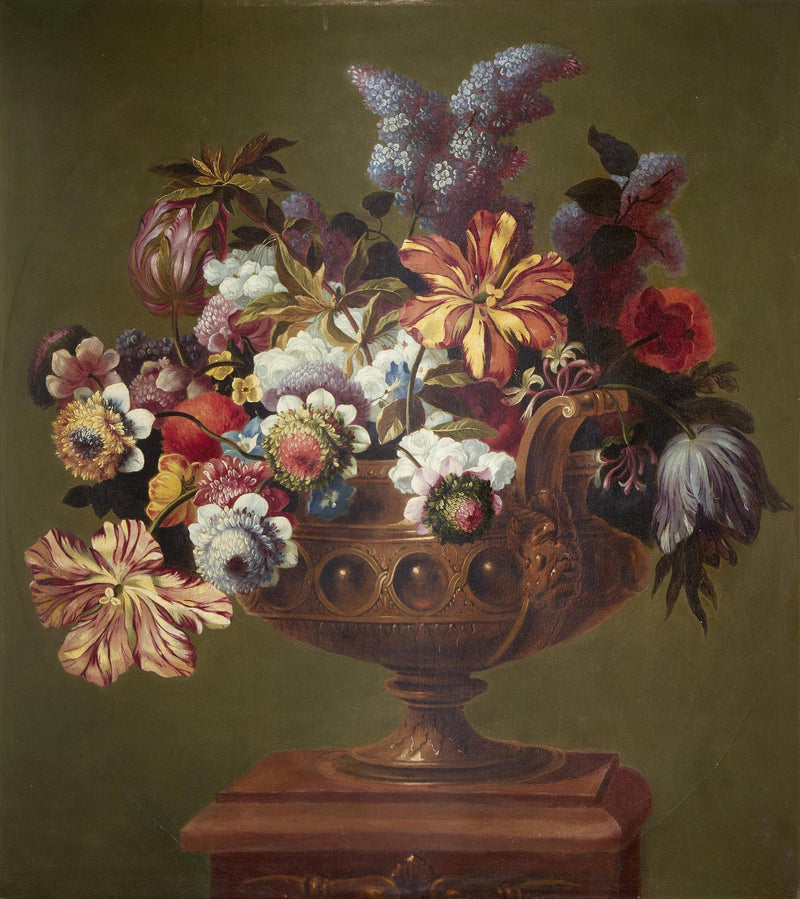 Hand - Painted Classical Flower Urn Still Life – Floral Oil Painting - Oil Painting Haven
