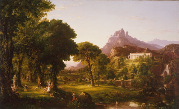 Hand - Painted Classical Mountain Paradise - Landscape Oil Painting - Oil Painting Haven