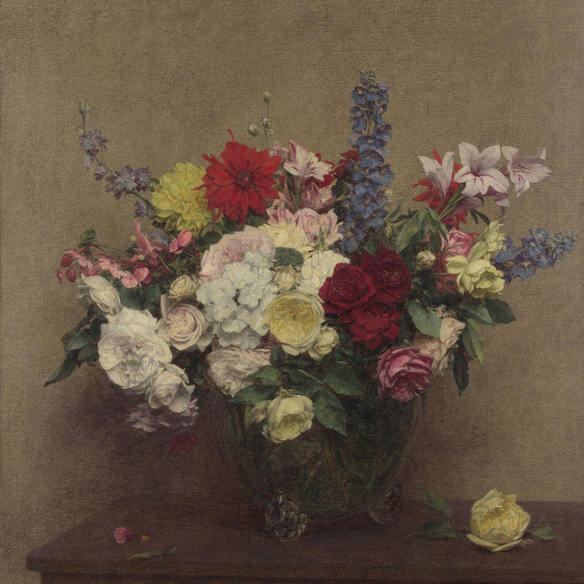 Hand - Painted Classical Rose Bouquet Vase – Floral Oil Painting - Oil Painting Haven