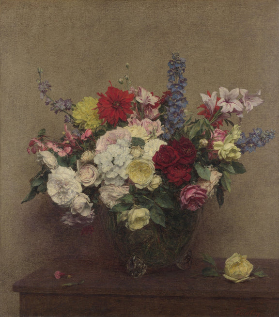 Hand - Painted Classical Rose Bouquet Vase – Floral Oil Painting - Oil Painting Haven