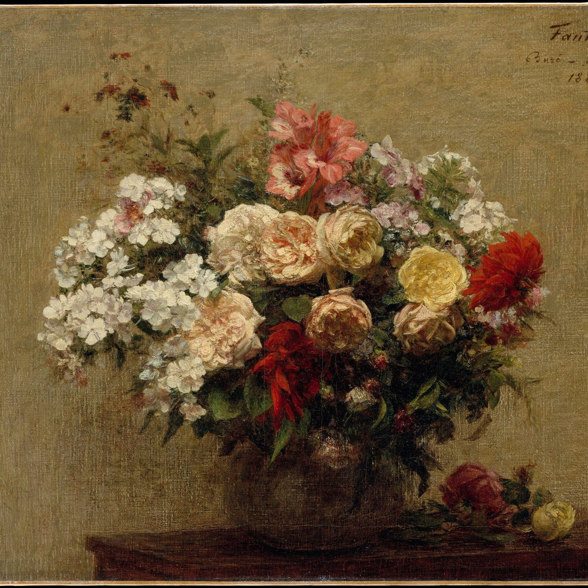 Hand - Painted Classical Rose Bouquet Vase – Floral Oil Painting - Oil Painting Haven