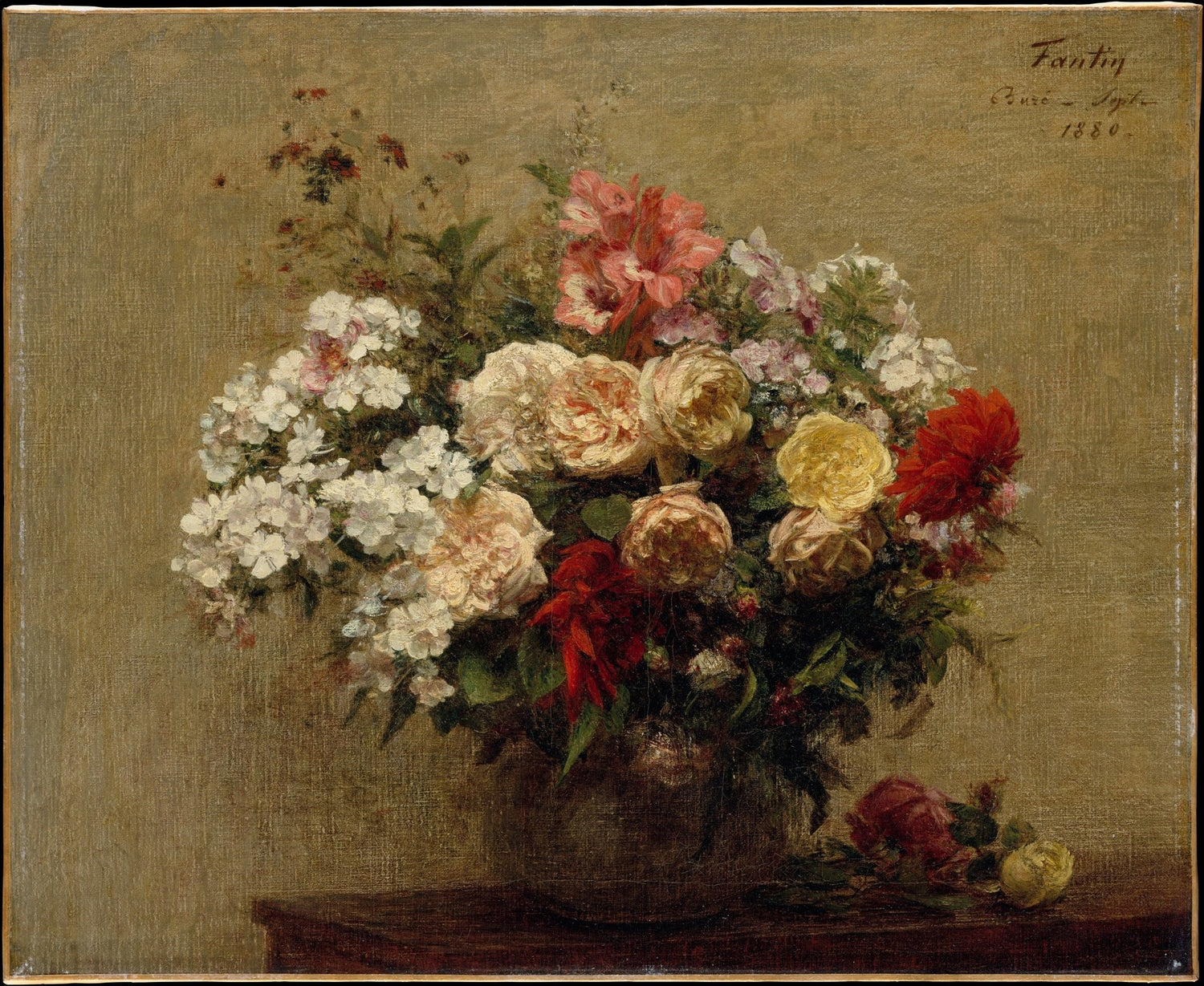 Hand - Painted Classical Rose Bouquet Vase – Floral Oil Painting - Oil Painting Haven