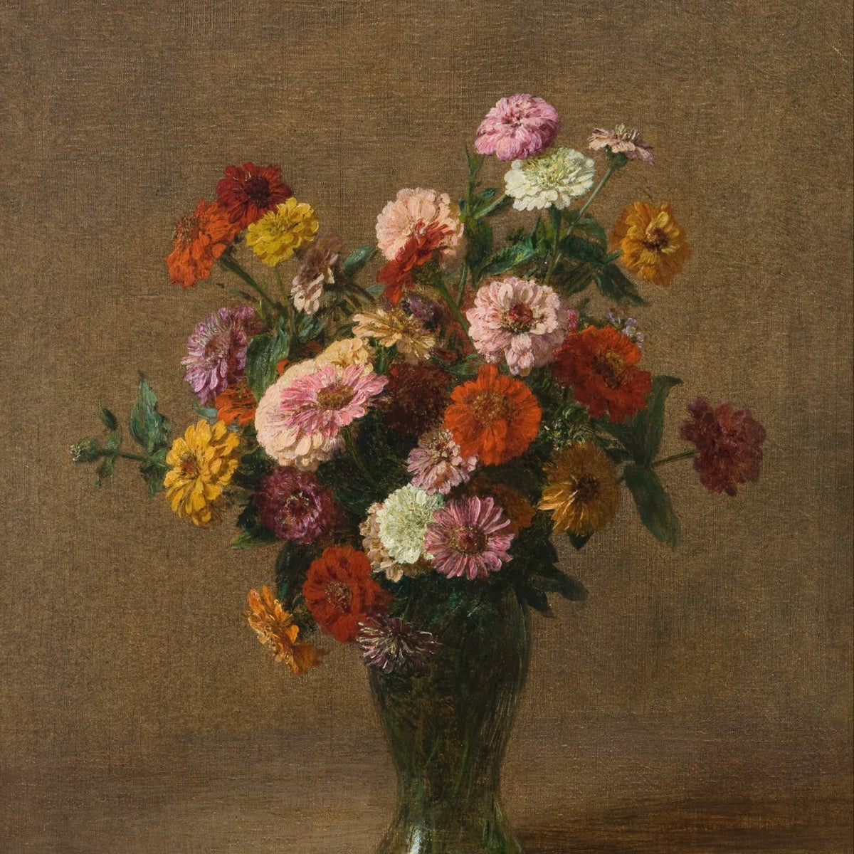 Hand - Painted Colorful Flower Bouquet Vase – Floral Oil Painting - Oil Painting Haven