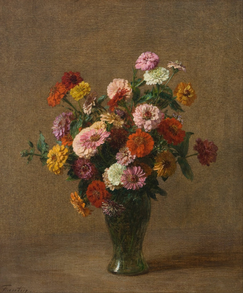 Hand - Painted Colorful Flower Bouquet Vase – Floral Oil Painting - Oil Painting Haven