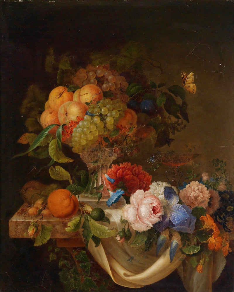 Hand - Painted Dutch Floral and Fruit Still Life – Floral Oil Painting - Oil Painting Haven