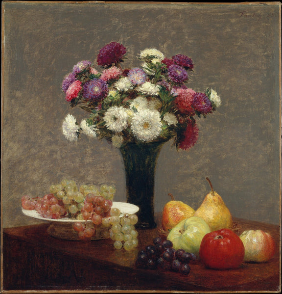 Hand - Painted Flower Vase and Fruit Still Life – Floral Oil Painting - Oil Painting Haven