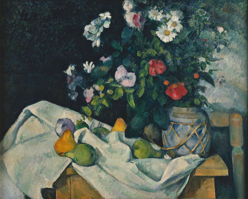 Hand - Painted Flowers and Fruit Still Life Vase – Floral Oil Painting - Oil Painting Haven