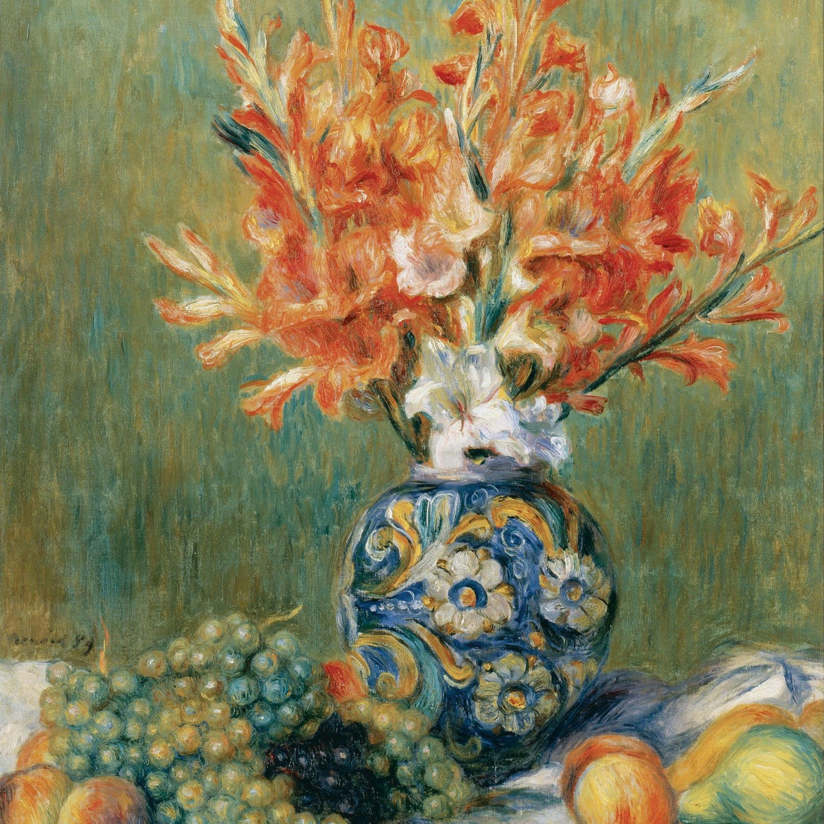 Hand - Painted Flowers in Decorative Vase - Floral Oil Painting - Oil Painting Haven