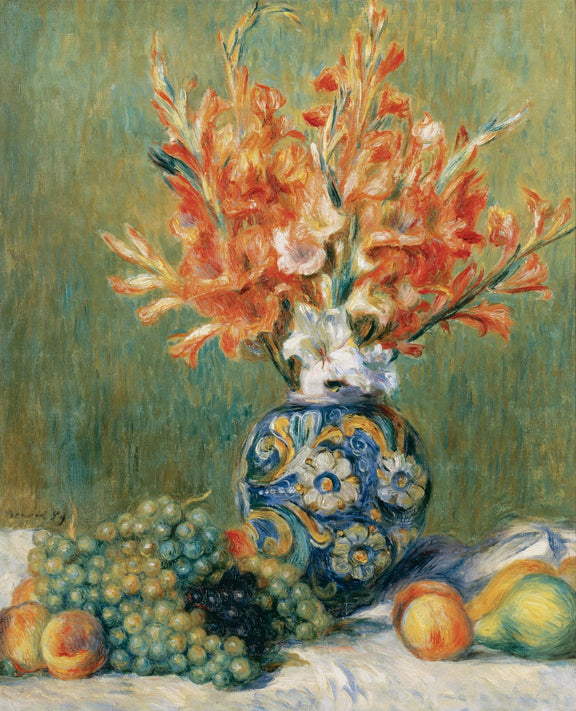 Hand - Painted Flowers in Decorative Vase - Floral Oil Painting - Oil Painting Haven