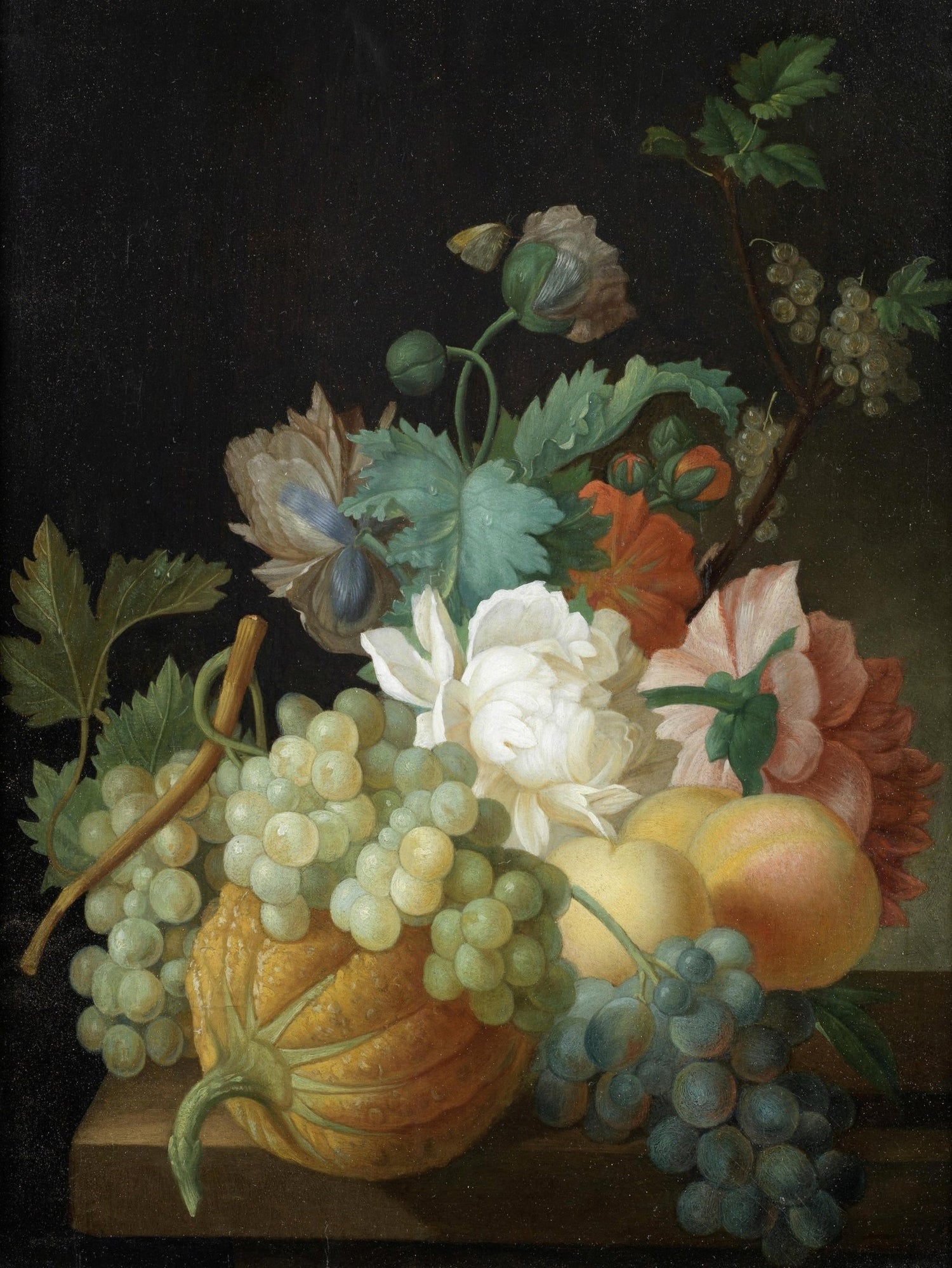 Hand - Painted Grapes, Flowers and Still Life – Floral Oil Painting - Oil Painting Haven