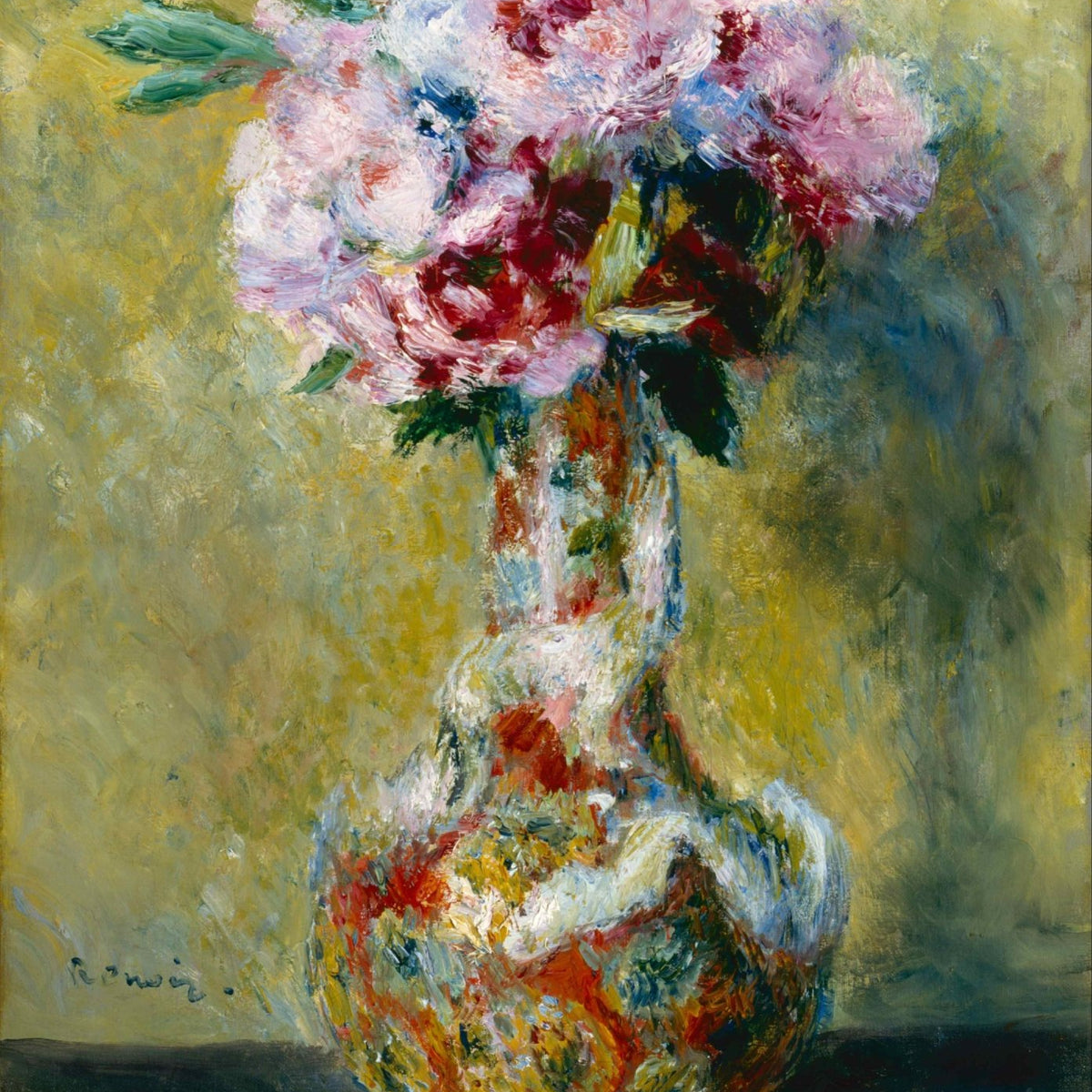 Hand - Painted Impressionist Flower Bouquet in Vase - Floral Oil Painting - Oil Painting Haven