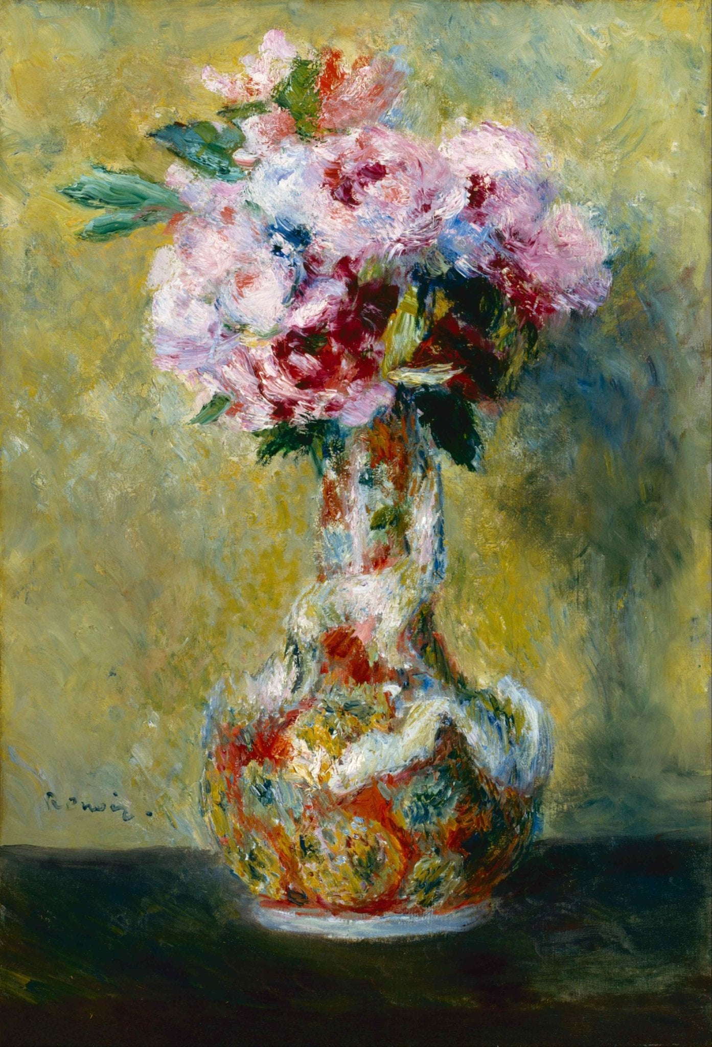 Hand - Painted Impressionist Flower Bouquet in Vase - Floral Oil Painting - Oil Painting Haven