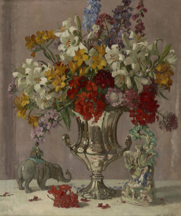 Hand - Painted Lily and Mixed Flower Vase – Floral Oil Painting - Oil Painting Haven