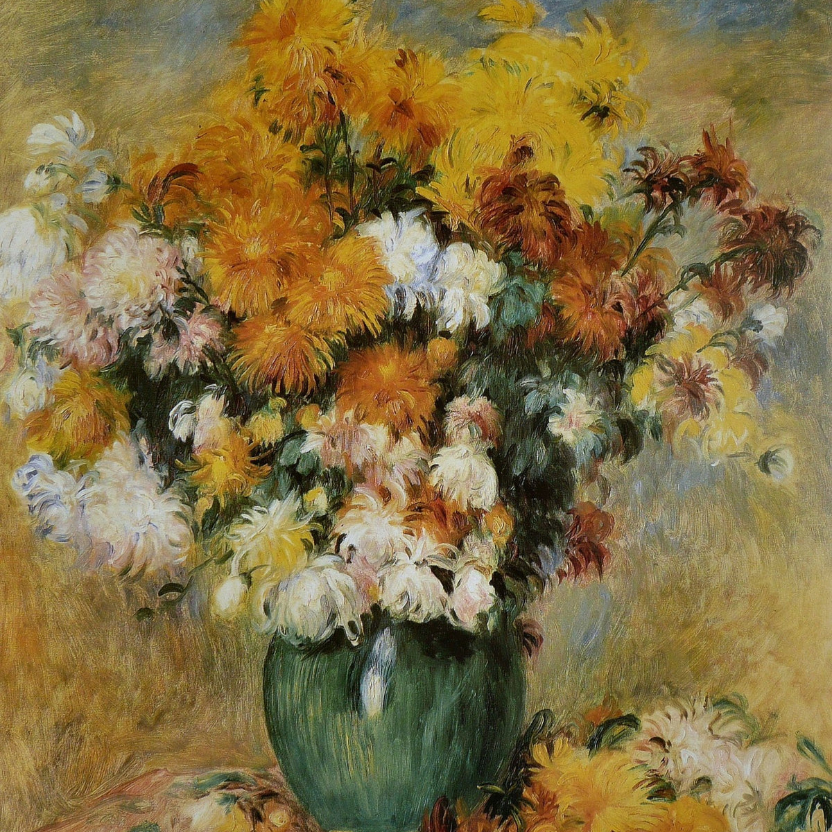 Hand - Painted Mixed Flowers in Glass Vase - Floral Oil Painting - Oil Painting Haven