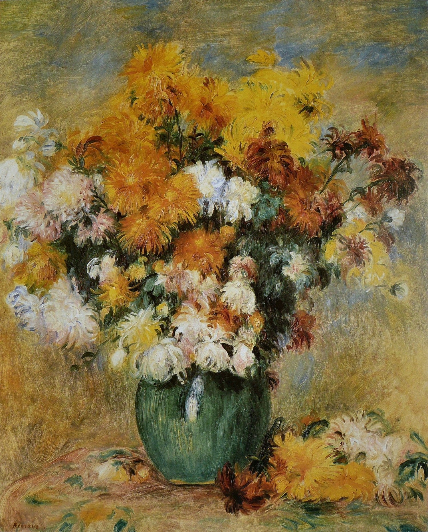 Hand - Painted Mixed Flowers in Glass Vase - Floral Oil Painting - Oil Painting Haven