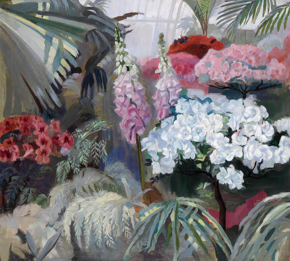 Hand - Painted Orchid and Tropical Garden – Floral Oil Painting - Oil Painting Haven