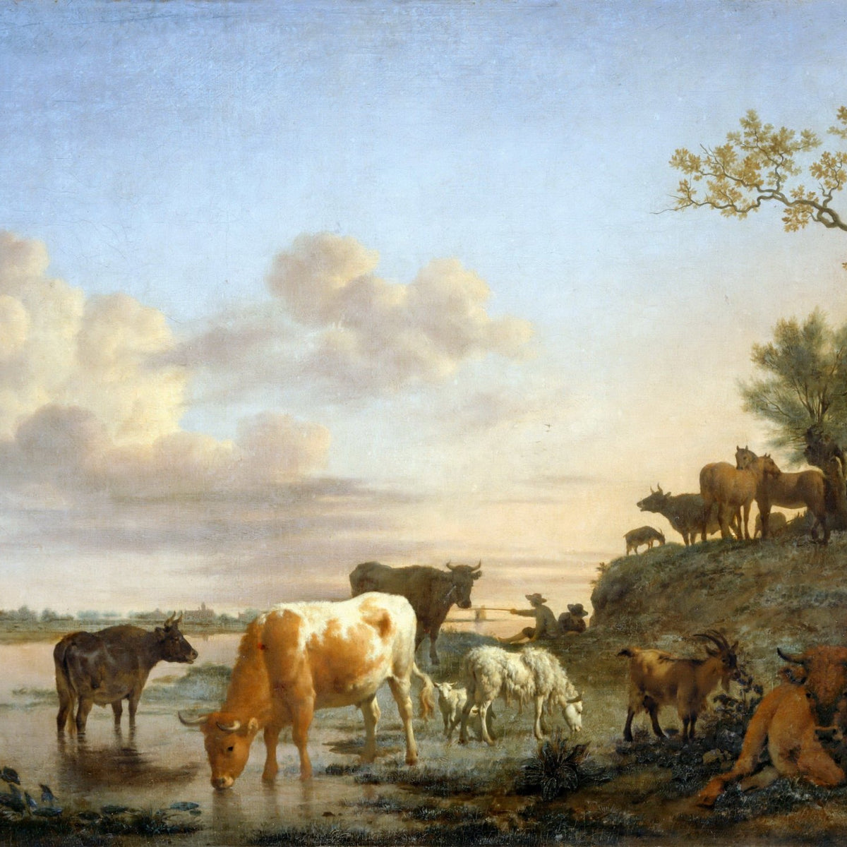 Hand - Painted Pastoral Farm Animals - Animals Oil Painting - Oil Painting Haven