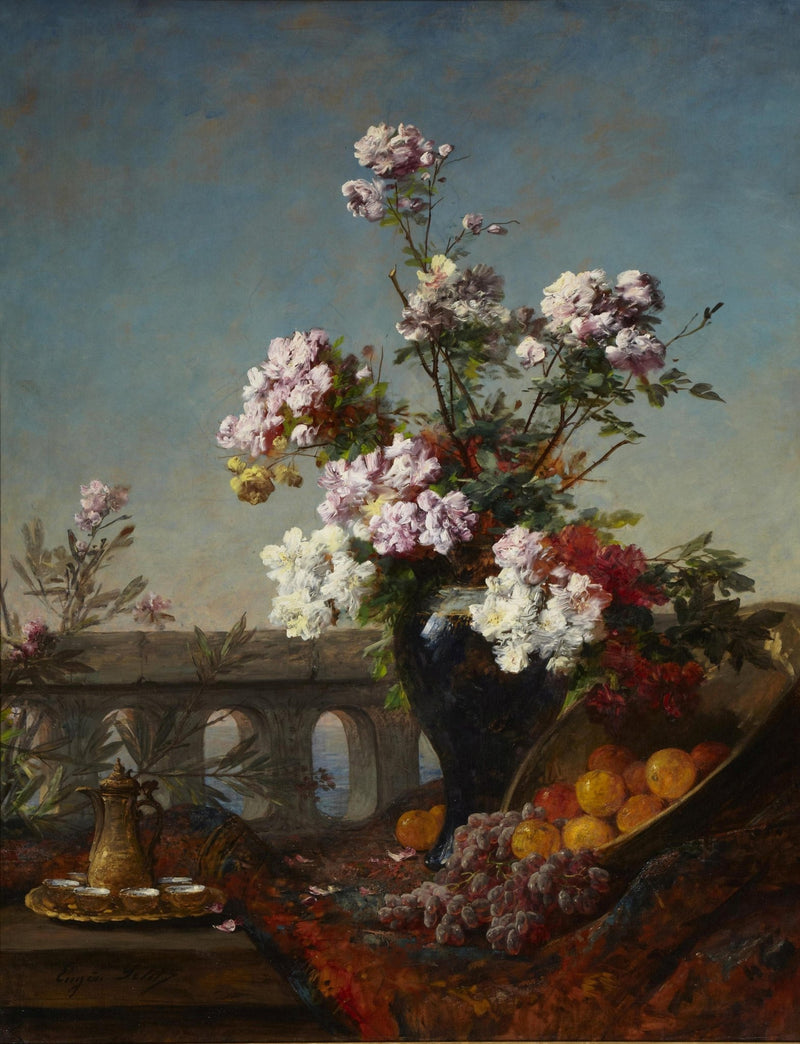 Hand - Painted Peonies and Fruit Still Life – Floral Oil Painting - Oil Painting Haven