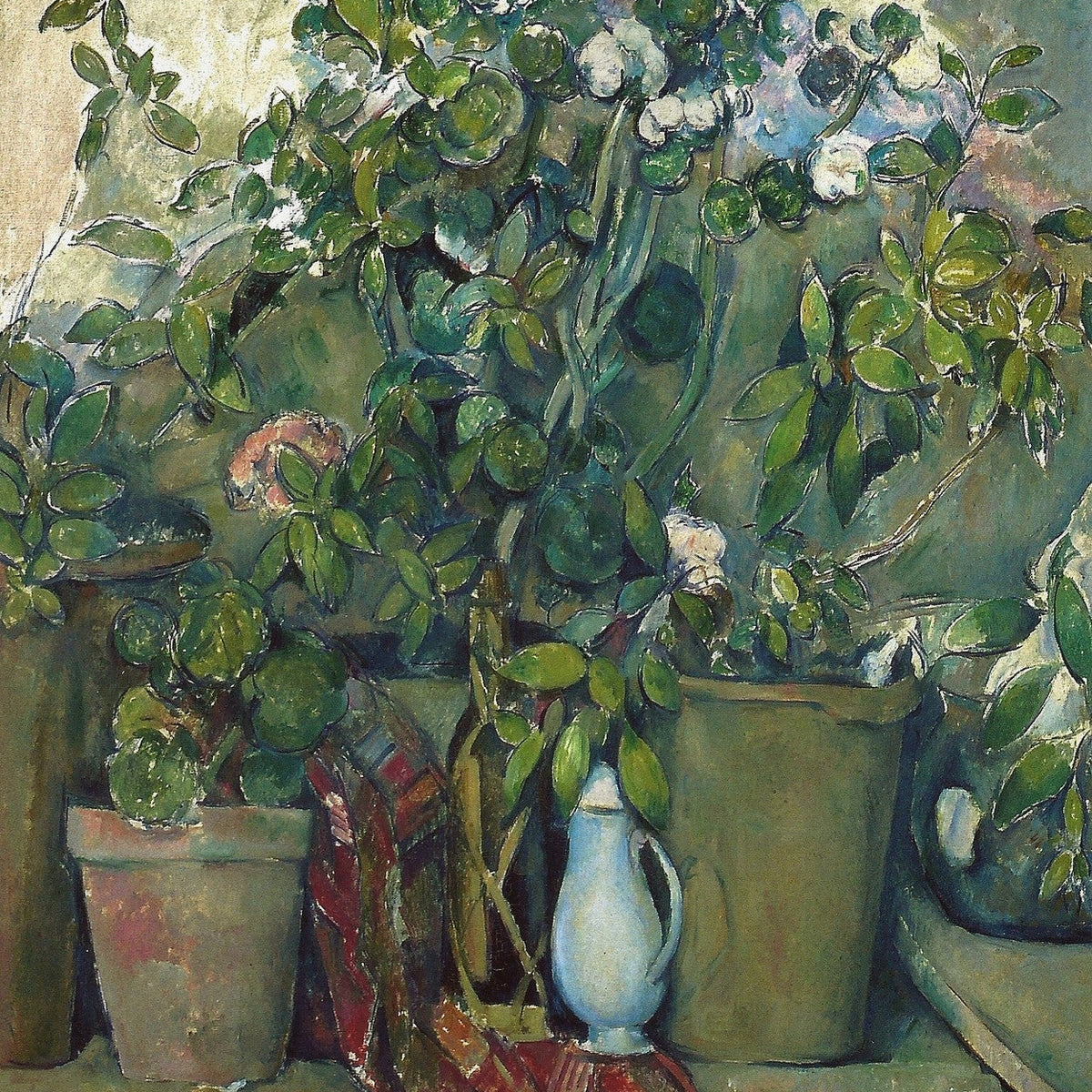 Hand - Painted Potted Plants Still Life Artwork – Floral Oil Painting - Oil Painting Haven