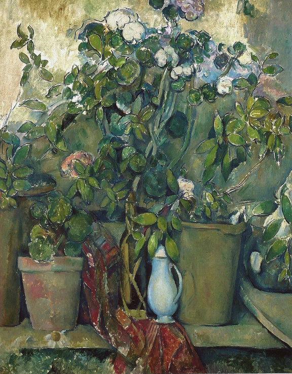 Hand - Painted Potted Plants Still Life Artwork – Floral Oil Painting - Oil Painting Haven