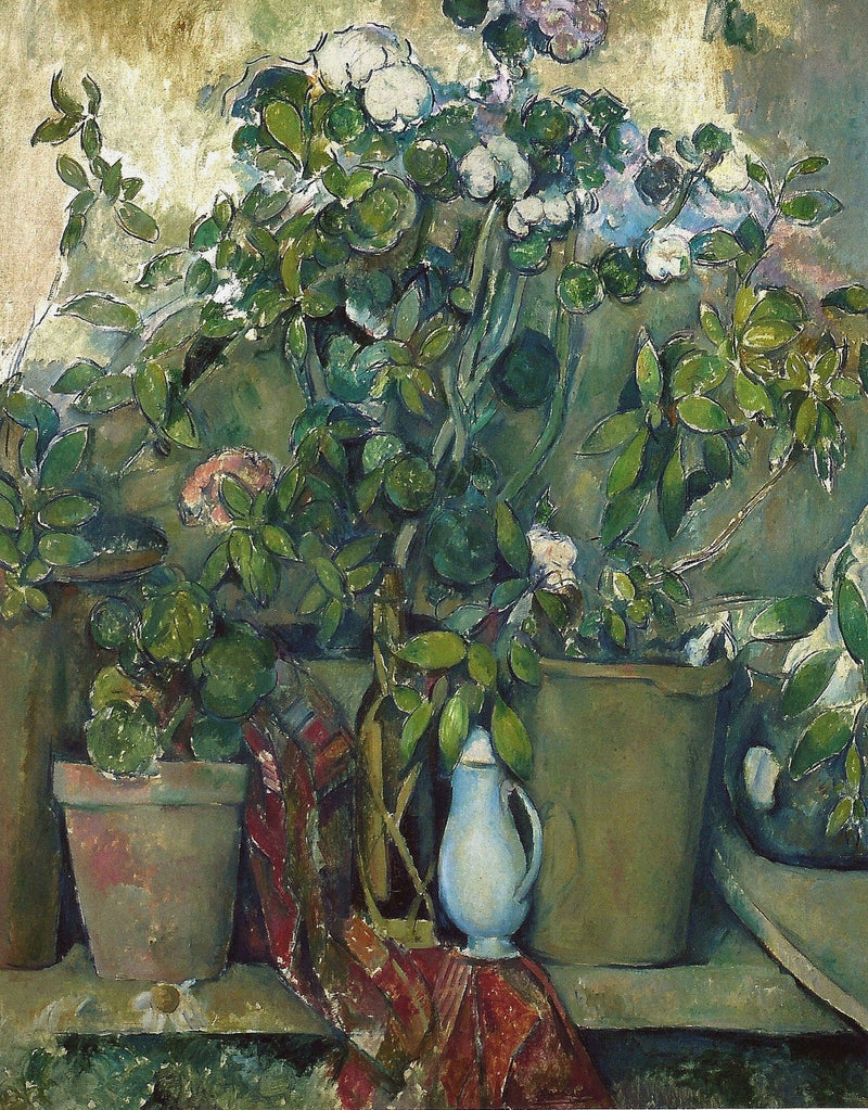 Hand - Painted Potted Plants Still Life Artwork – Floral Oil Painting - Oil Painting Haven