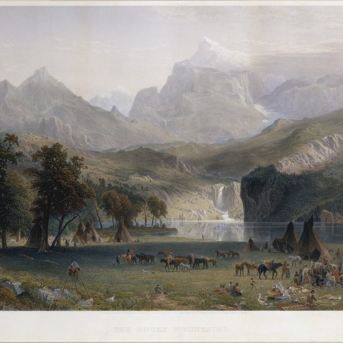 Hand - Painted Rocky Mountain Camp Scene - Landscape Oil Painting - Oil Painting Haven