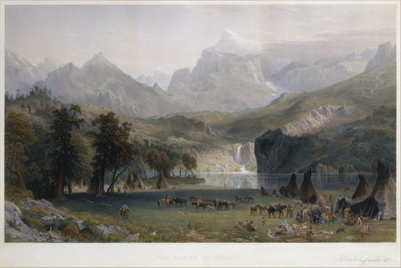 Hand - Painted Rocky Mountain Camp Scene - Landscape Oil Painting - Oil Painting Haven