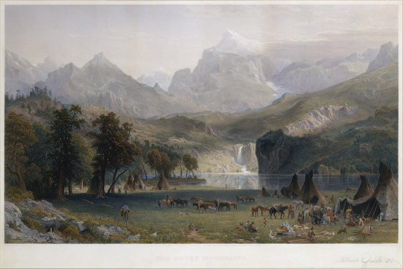 Hand - Painted Rocky Mountain Camp Scene - Landscape Oil Painting - Oil Painting Haven