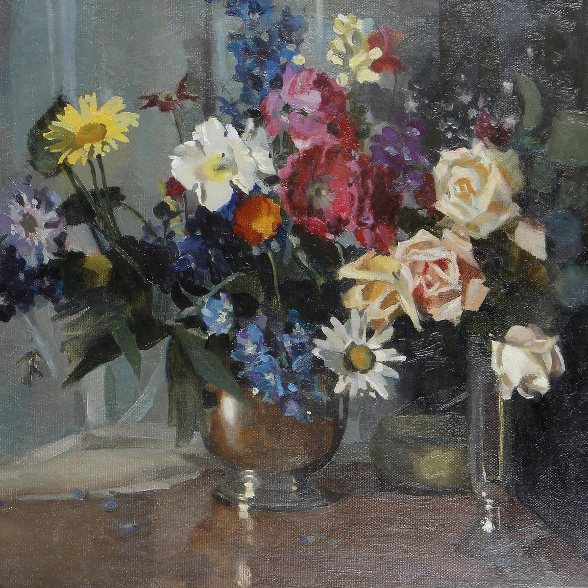 Hand - Painted Rose and Wildflower Still Life – Floral Oil Painting - Oil Painting Haven