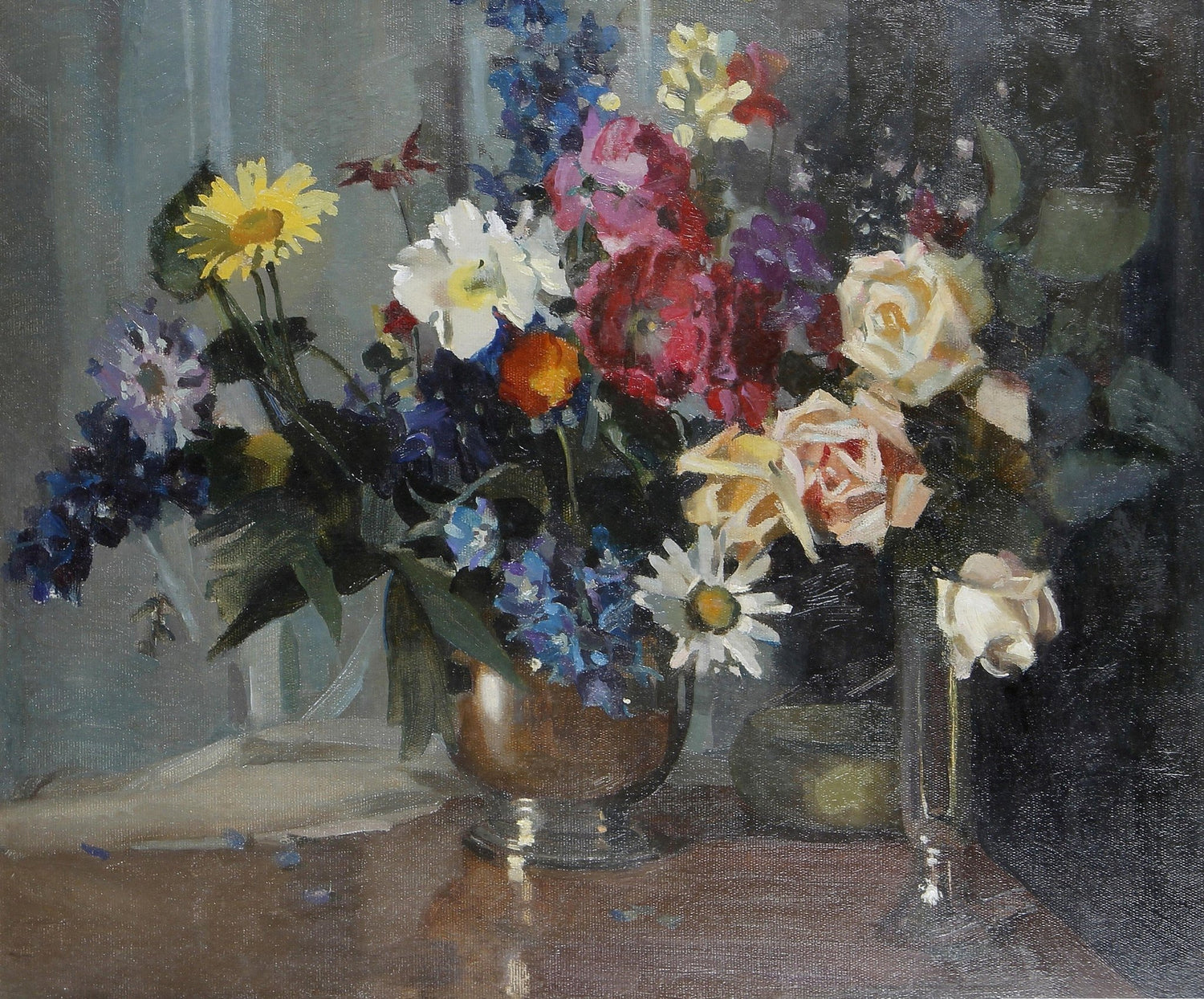Hand - Painted Rose and Wildflower Still Life – Floral Oil Painting - Oil Painting Haven
